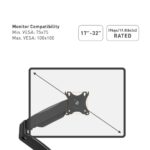 5-VonHaus-jednostruki-desktop-mount-do-dijagonale-27-1X-USB-3.0-plinska-opruga