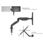 6-VonHaus-jednostruki-desktop-mount-do-dijagonale-27-1X-USB-3.0-plinska-opruga