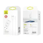 USAMS-T21-Charger-kit-T18-single-USB-EU-punjac-Uturn-Lightning-kabl-white-2.webp