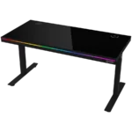 Pametni Gaming Stol Lorgar Pro 80G – Dual Motor Kaljeno Staklo RGB Crni (2)
